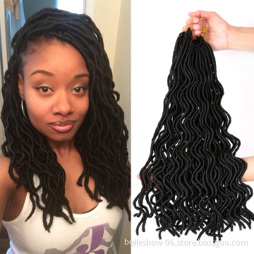 Hot sell Wholesale 18inch DreadLocs Crochet Hair  Silky Strands Faux Locs Braids crochet braids faux locs
